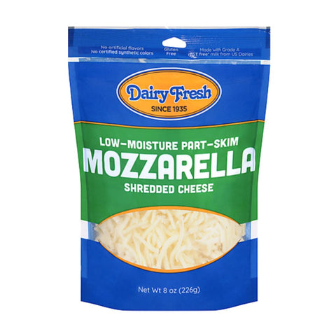 Dairy Fresh Shredded Cheese, Mozzarella, Part-Skim, Low-Moisture 8 Oz