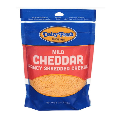 DAIRY FRESH CHEESE SHREDDED MILD CHEDDAR 2LB