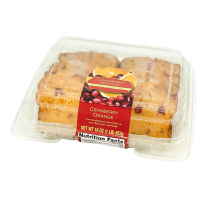 H.C. BRILL CAKE LOAF SLICED CRANBERRY ORANGE 16OZ / 12