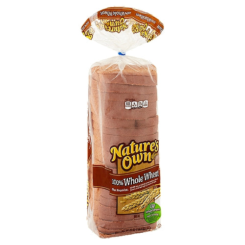 NATURES OWN 100% WHOLE WHEAT 20OZ