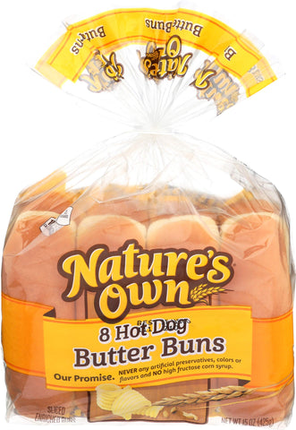 NATURES OWN HOT DOG BUN 8CT