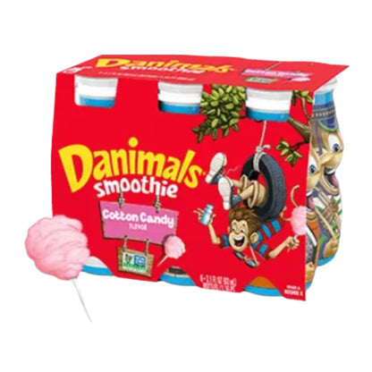 DANIMALS SMOOTHIE COTTON CANDY  3OZ / 6PK