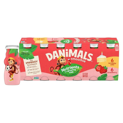 DANIMALS STRAWBERRY /BIRTHDAYCAKE 3OZ / 12PK
