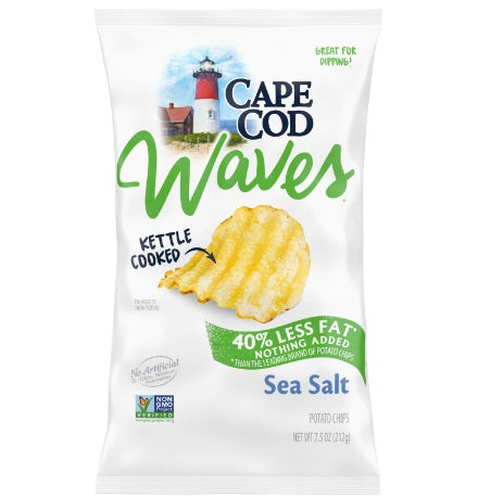 CAPE COD WAVES SEA SALT 40% LESS FAT / 7.5OZ