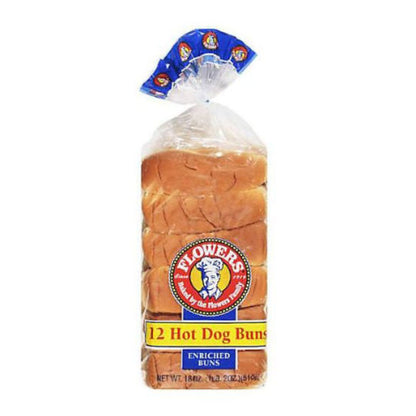 FLOWERS HOTDOG BUNS 16CT