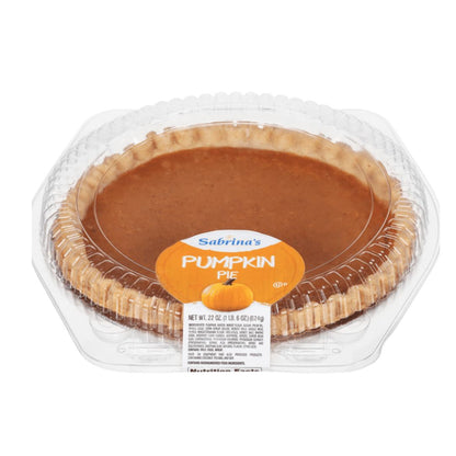 SABRINA'S PIE 8" BAKED PUMPKIN 22OZ / 6