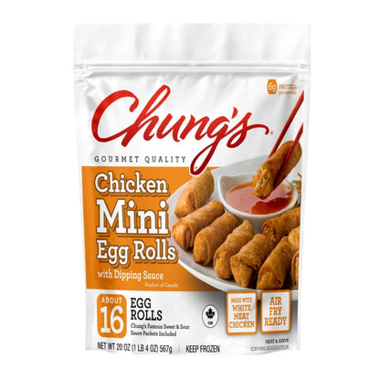 CHUNG'S EGG ROLLS MINI CHICKEN 20OZ / 6