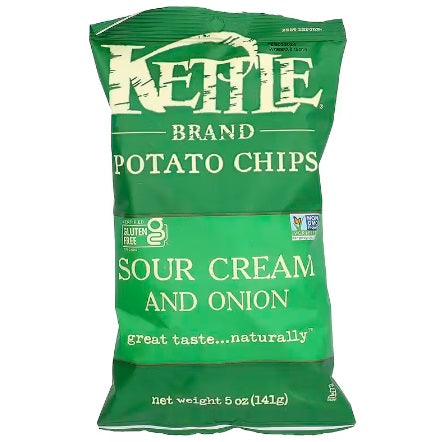 KETTLE Potato Chips, Sour Cream And Onion, 5 oz / 15CS