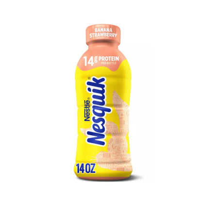 NESQUIK READY TO DRINK STRAWBERRY/BANANA MILK 14OZ