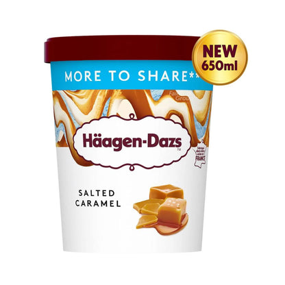 Haagen Dazs XL PINT SALTED CARAMEL 650ML X 8