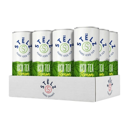 STELZ HARD ICETEA LEMON CAN 12 X 25CL