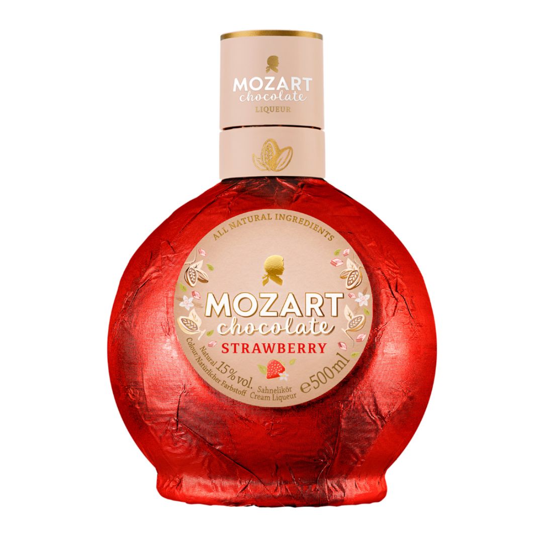 MOZART WHITE CHOCOLATE STRAWBERRY 500ML