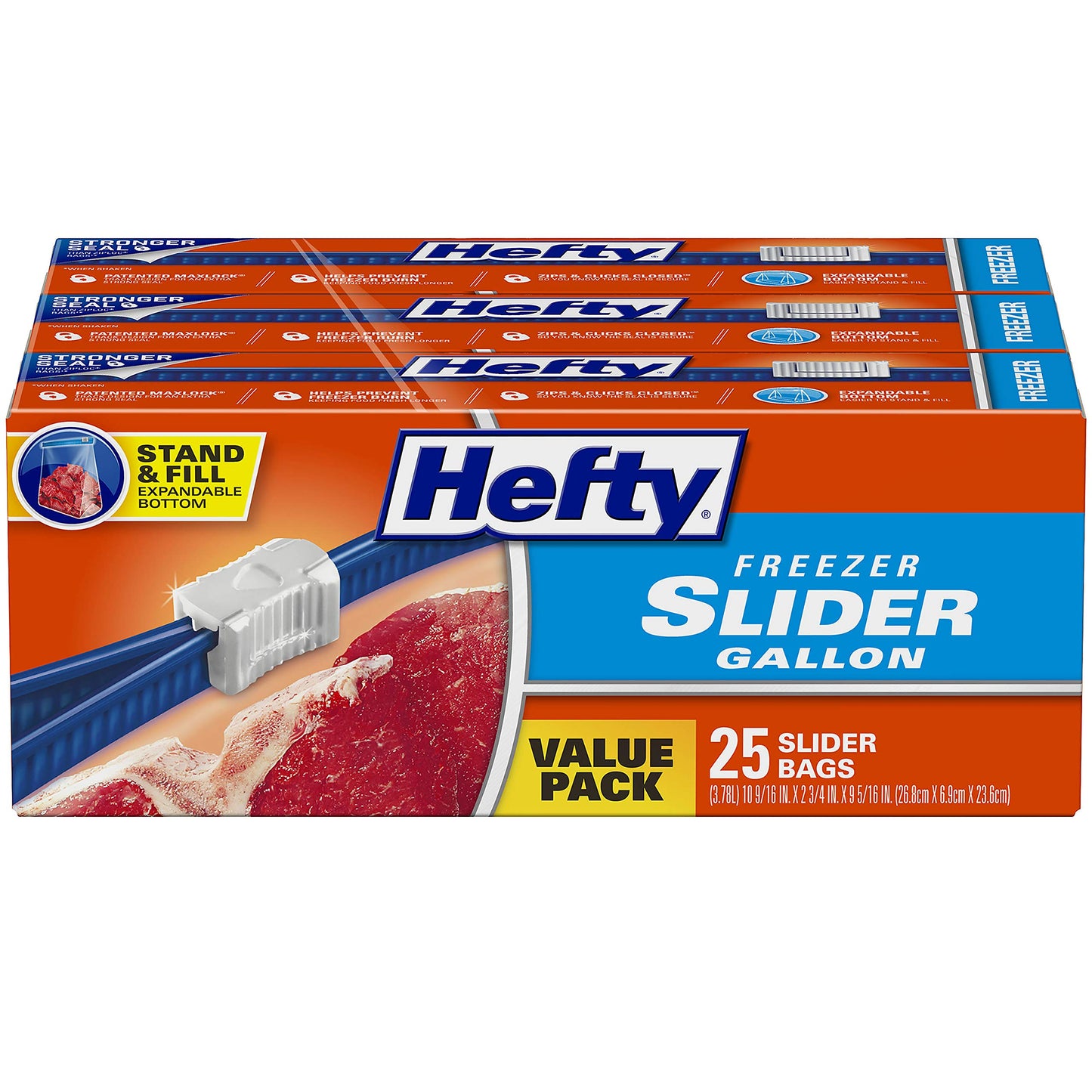 HEFTY EZIP GL FREEZER 25CT