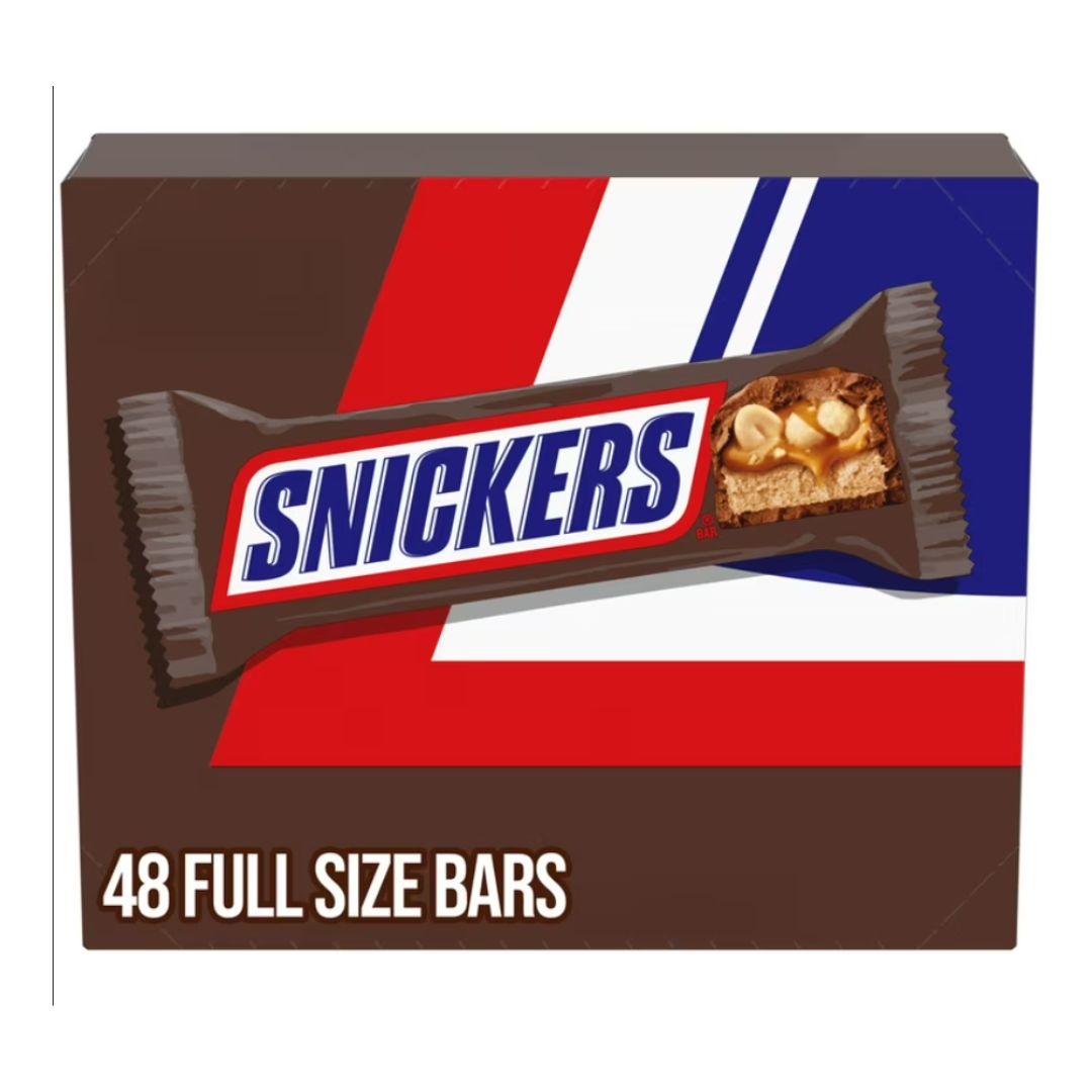 SNICKERS SINGLES CHOCOLATE BAR 1.86Oz x 48CT