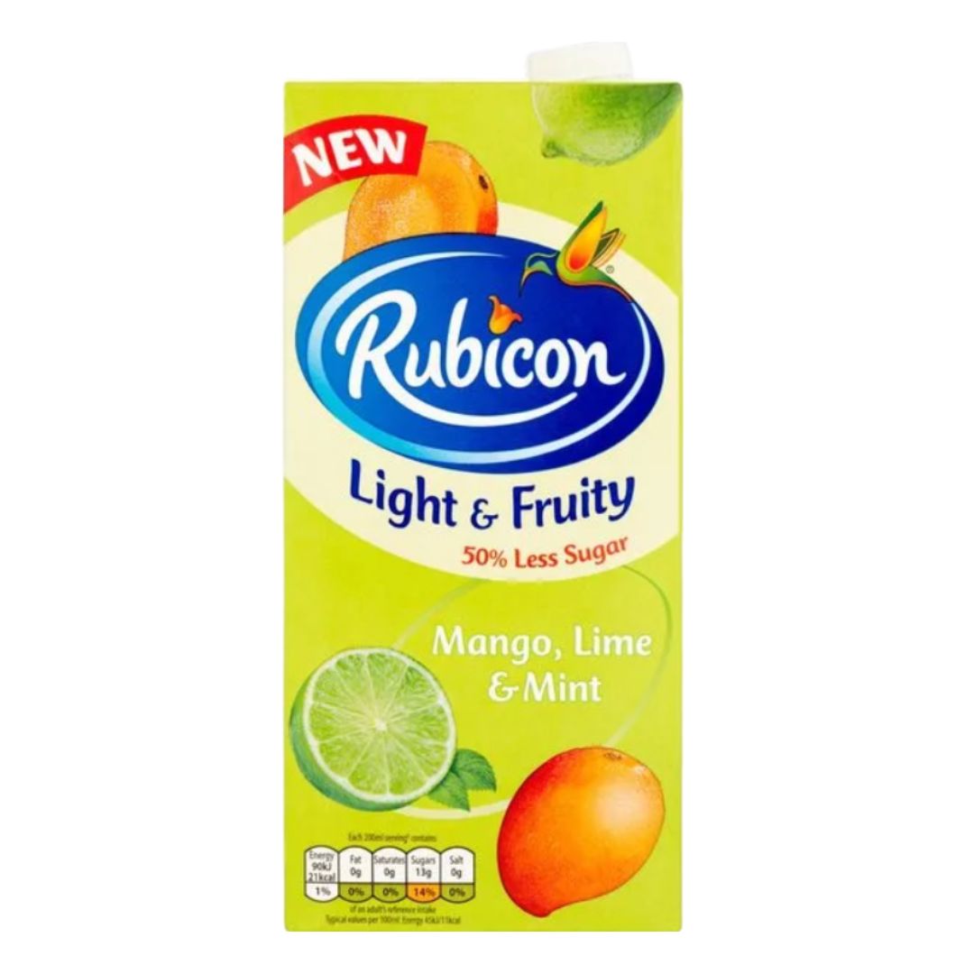 RUBICON LIGHT & FRUITY MANGO, LIME & MINT DRINK 1 Liter
