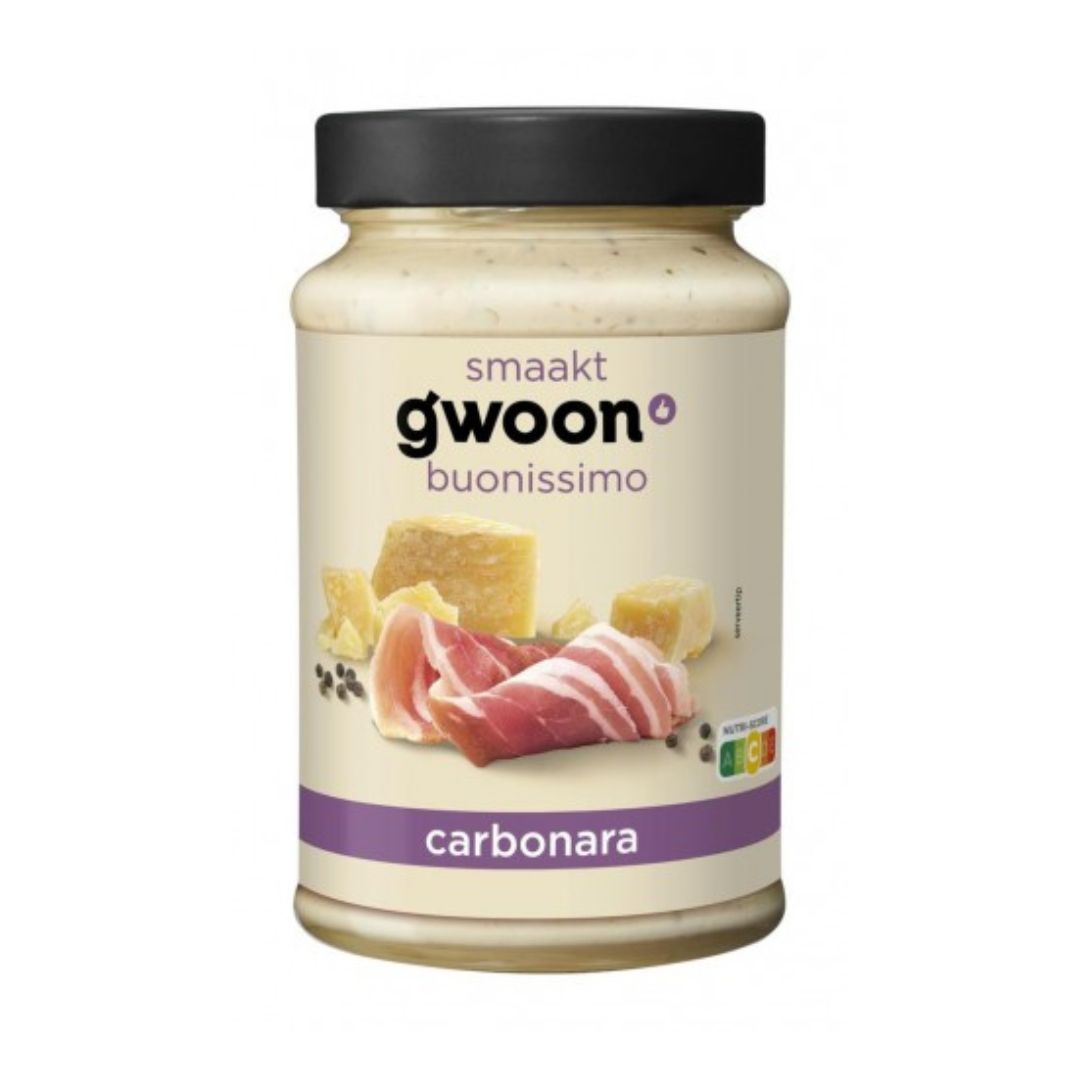 G'woon Pasta Sauce Carbonara 470gr / 6