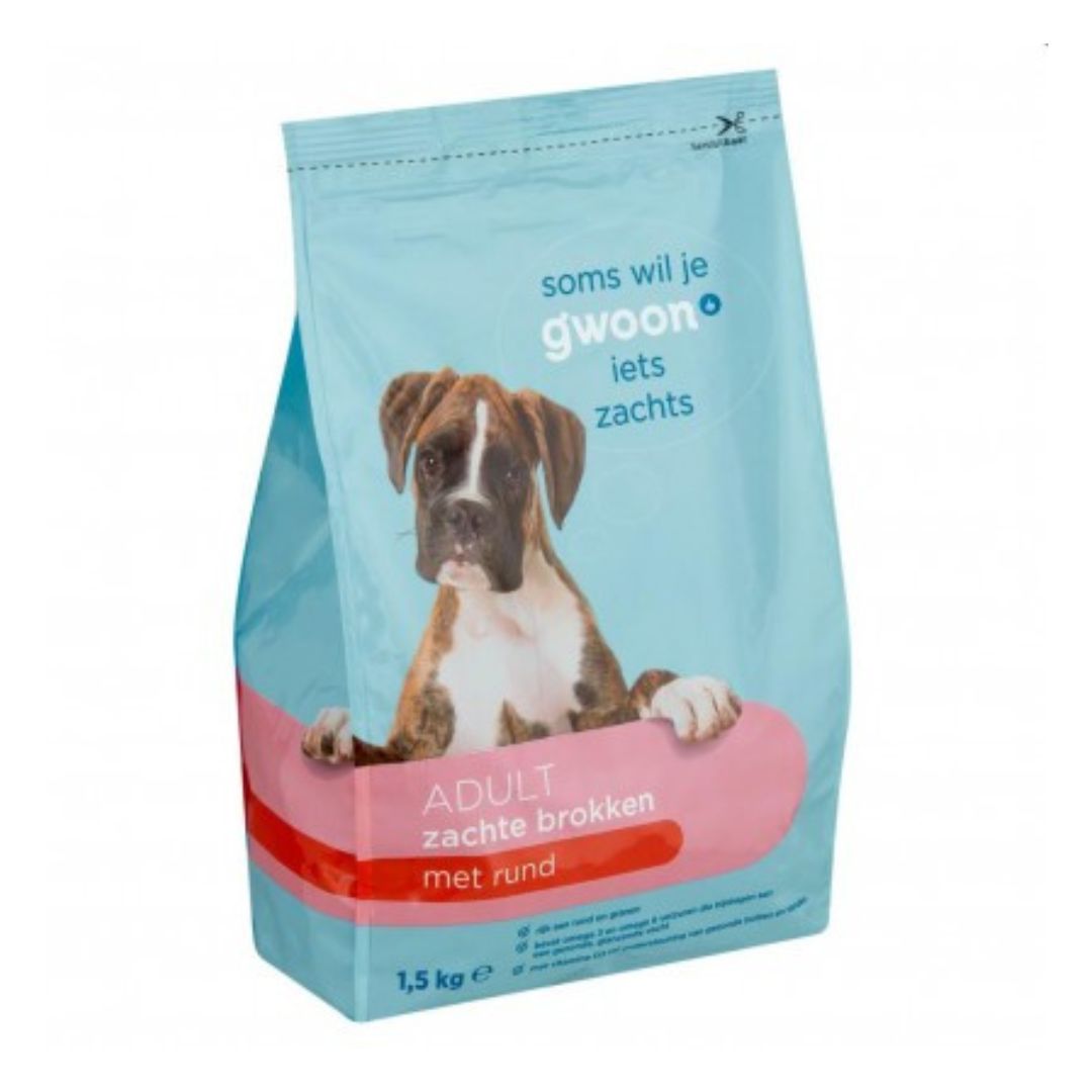 Gwoon Dog Soft Kibble Adult 1kg / 3