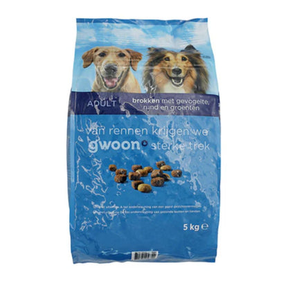 G'woon Adult Dog Chunks Poultry, Beef And Vegetables 3 x 5 Kg