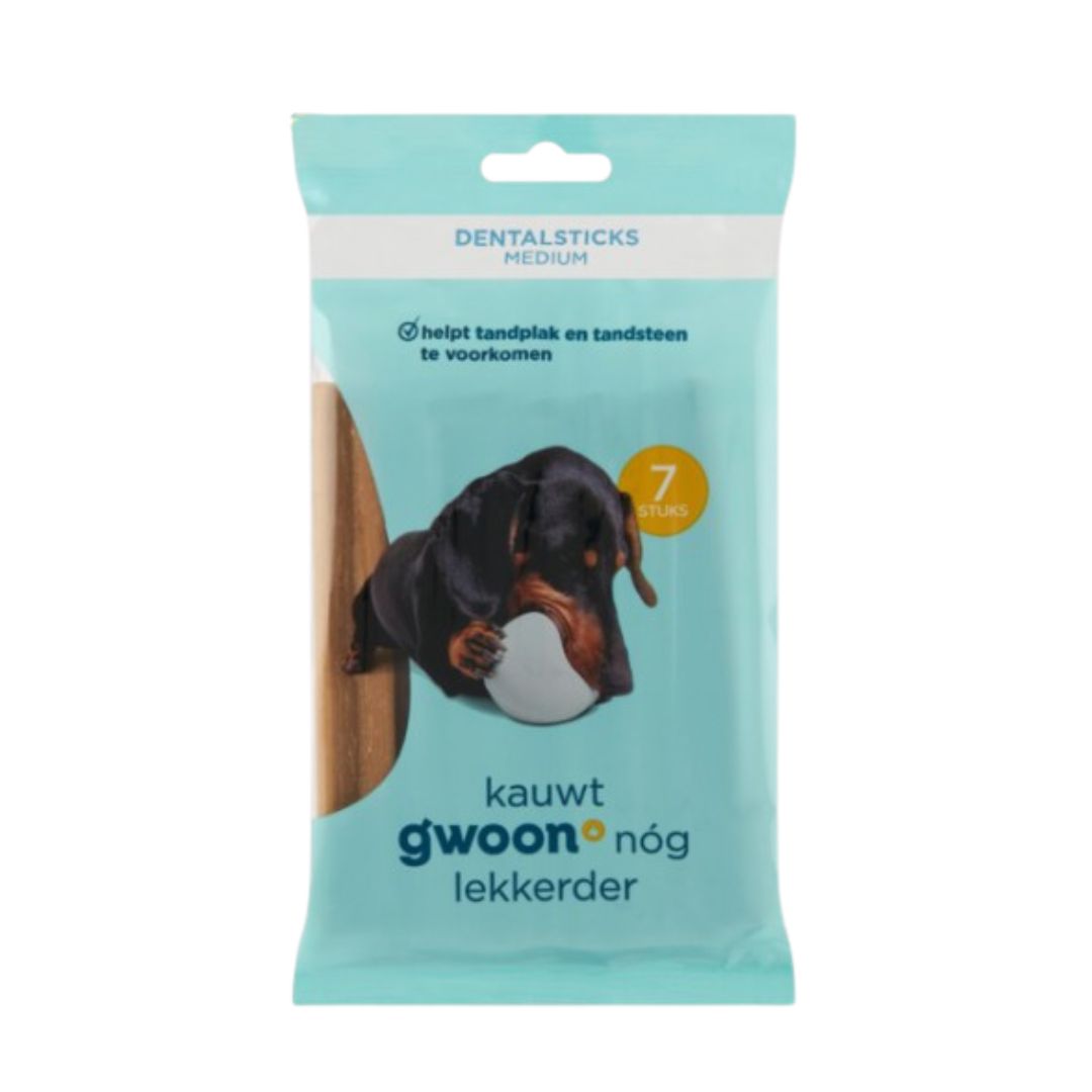 G'woon Hond Dentalsticks Medium 12 x 180 Gr