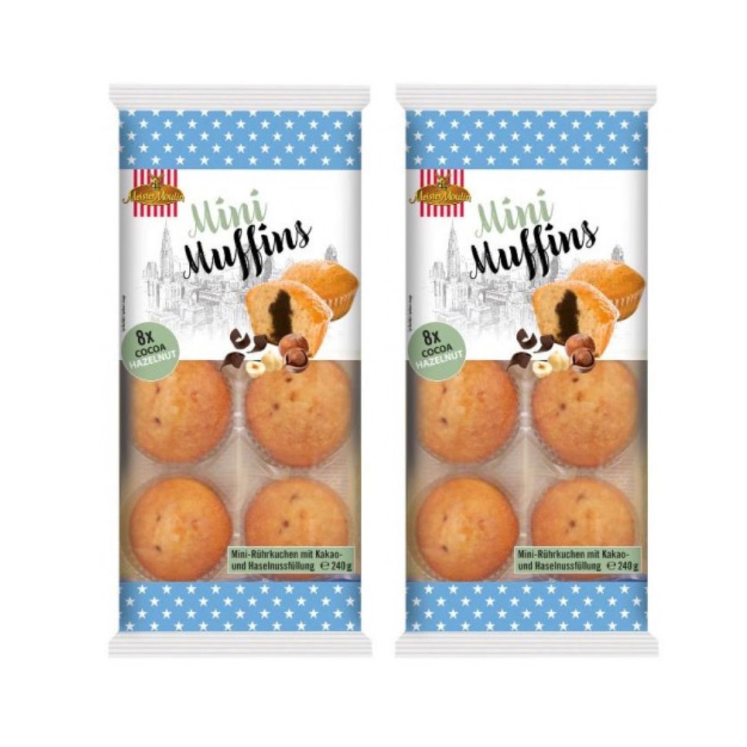 Mini Muffins Cocoa And Hazelnut ( 8 Pieces / 240 Gr )