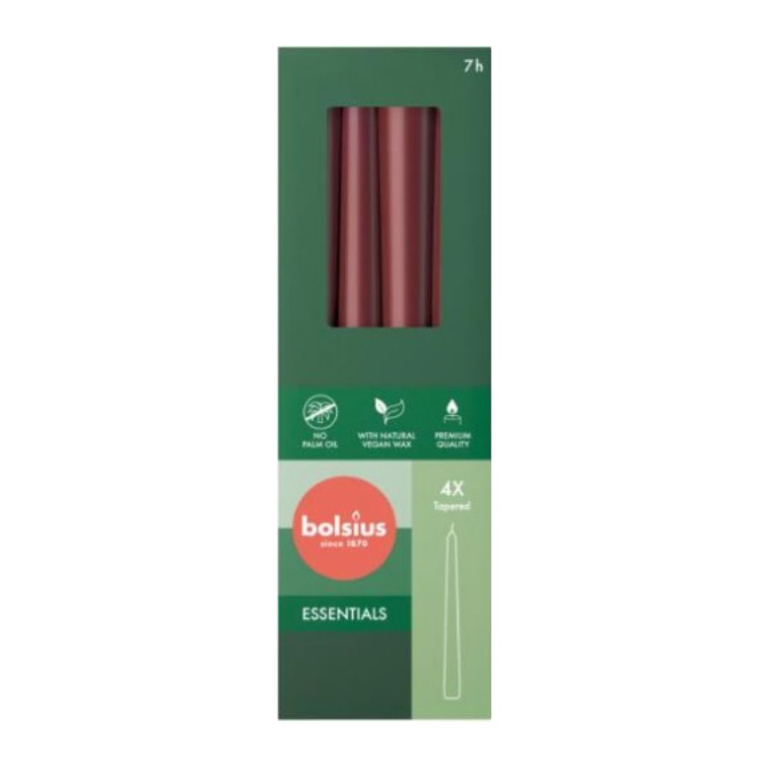 Gothic Candles 245/24 Box 4 Velvet Red