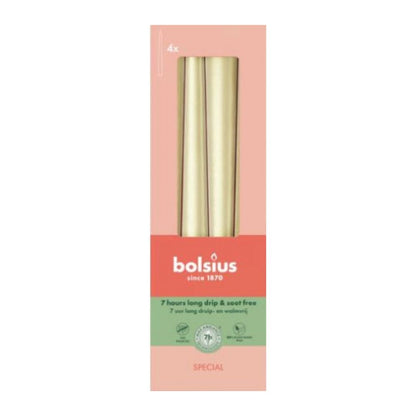 Gothic Candles 245/24 Box 4 Metallic White Silver