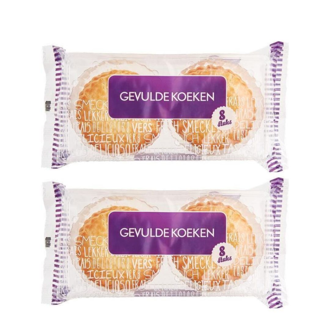 NEUTRAAL GEVULDE KOEK 8ST/18