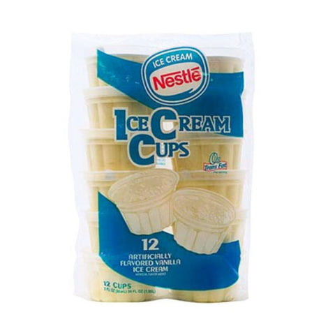 NESTLE VANILLA ICE CREAM CUPS 12 X 3OZ