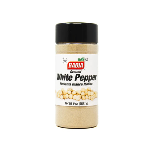 BADIA GROUND WHITE PEPPER 12/9OZ