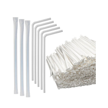 PLASTIC WRAPPED STRAWS 7.75 / 24 / 250