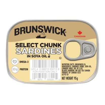 Brunswick Sardines Select Chunk in Soya Oil - 95g