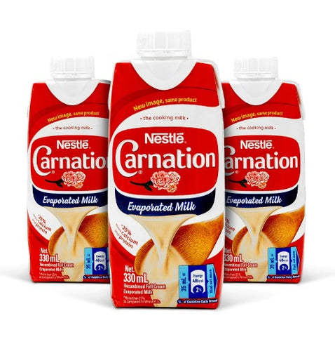 Carnation Evaporated Milk Full Cream, 330ml / 18