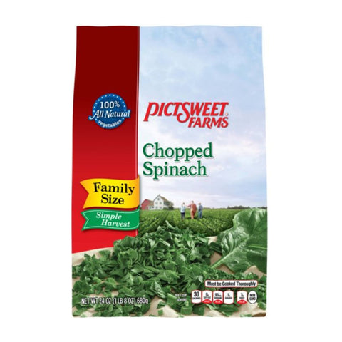 Pictsweet Farms Chopped Spinach,  Frozen Vegetables, 24oz