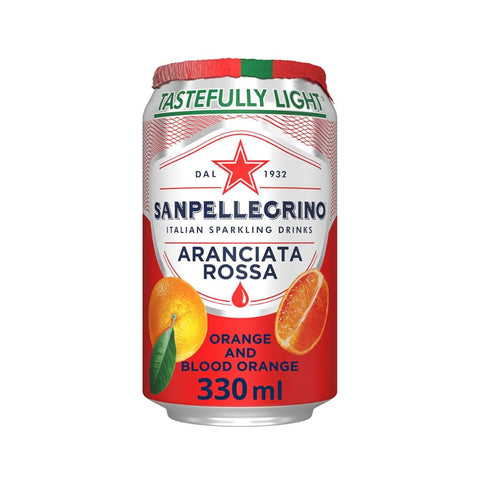 San Pellegrino Aranciata Rossa Sun-Ripened Orange and Blood Orange 330 ml /6/4