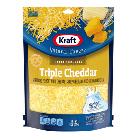 Triple Cheddar (Finely Shredded) - Kraft Natural Cheese 8 OZ/ 12