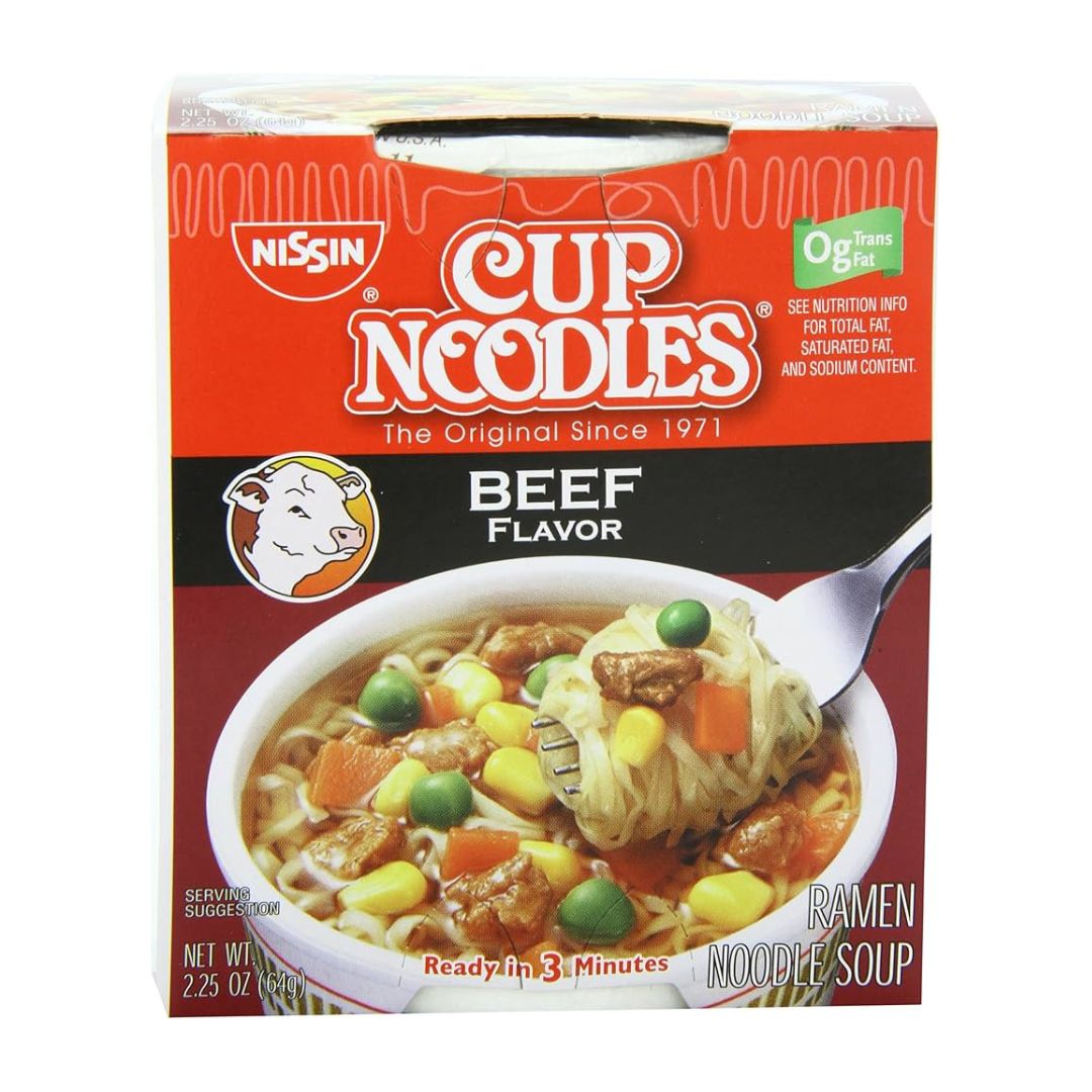 NISSIN CUP NOODLES BEEF 2.25OZ