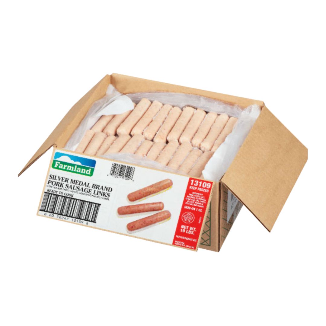 SMITHFIELD FARMLAND SILVER PORK SAUSAGE LINK SKIN ON 1 OZ / 160