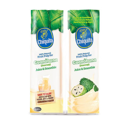 CHIQUITA -FROZEN PULP GUANA BANA SOURSOP TWIN PACK 2X7OZ