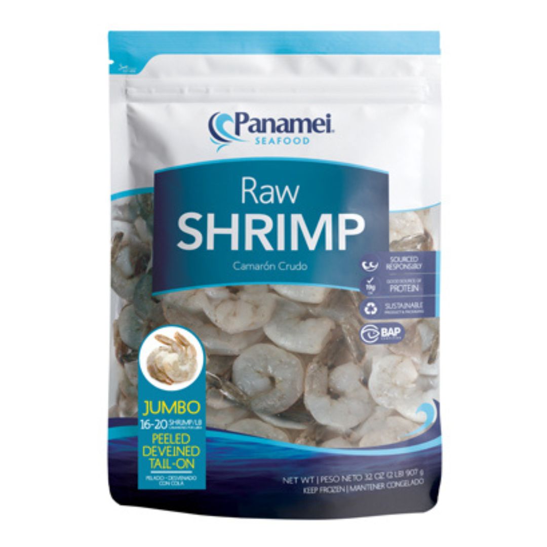 PANAMEI SHRIMP WHITE 71-90 Peeled - Tail-off / 2LB x  5
