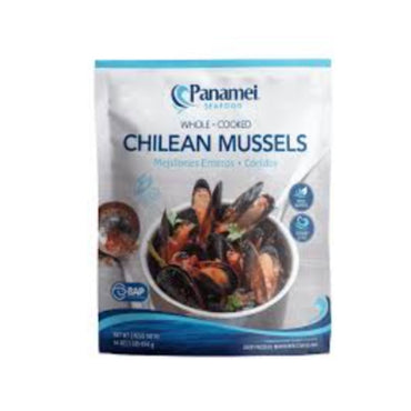 PANAMEI MUSSEL BLACK WHOLE COOKED  1 LB / 10
