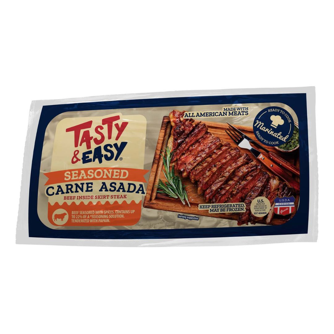 R&F FROZEN BEEF SEASONED CARNE ASADA CHOICE TE 1.2LB