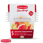 RUBBERMAID TakeAlongs® Small Square Food Storage Containers 2.1 / 491 ML / RUBY 5PK&nbsp;