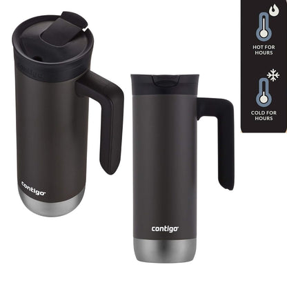 Contigo 20 oz. Superior 2.0 SnapSeal Stainless Steel Travel Mug Licorice Color