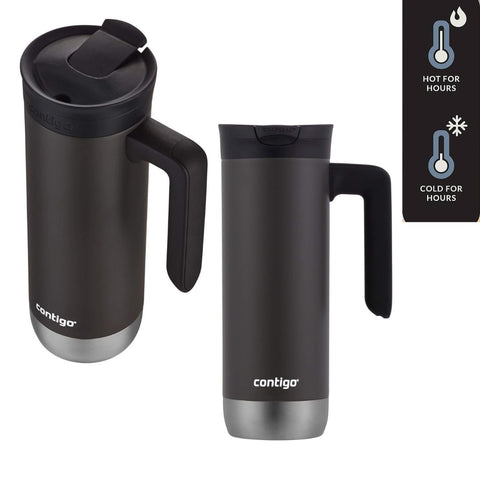Contigo 20 oz. Superior 2.0 SnapSeal Stainless Steel Travel Mug Licorice Color