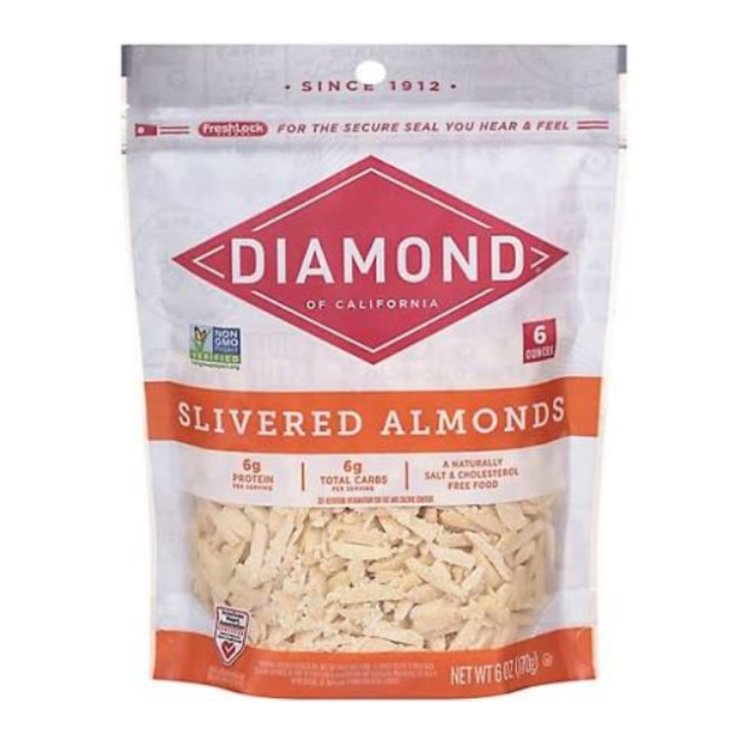 NUTS ALMONDS SILVE SHEL 6OZ/12