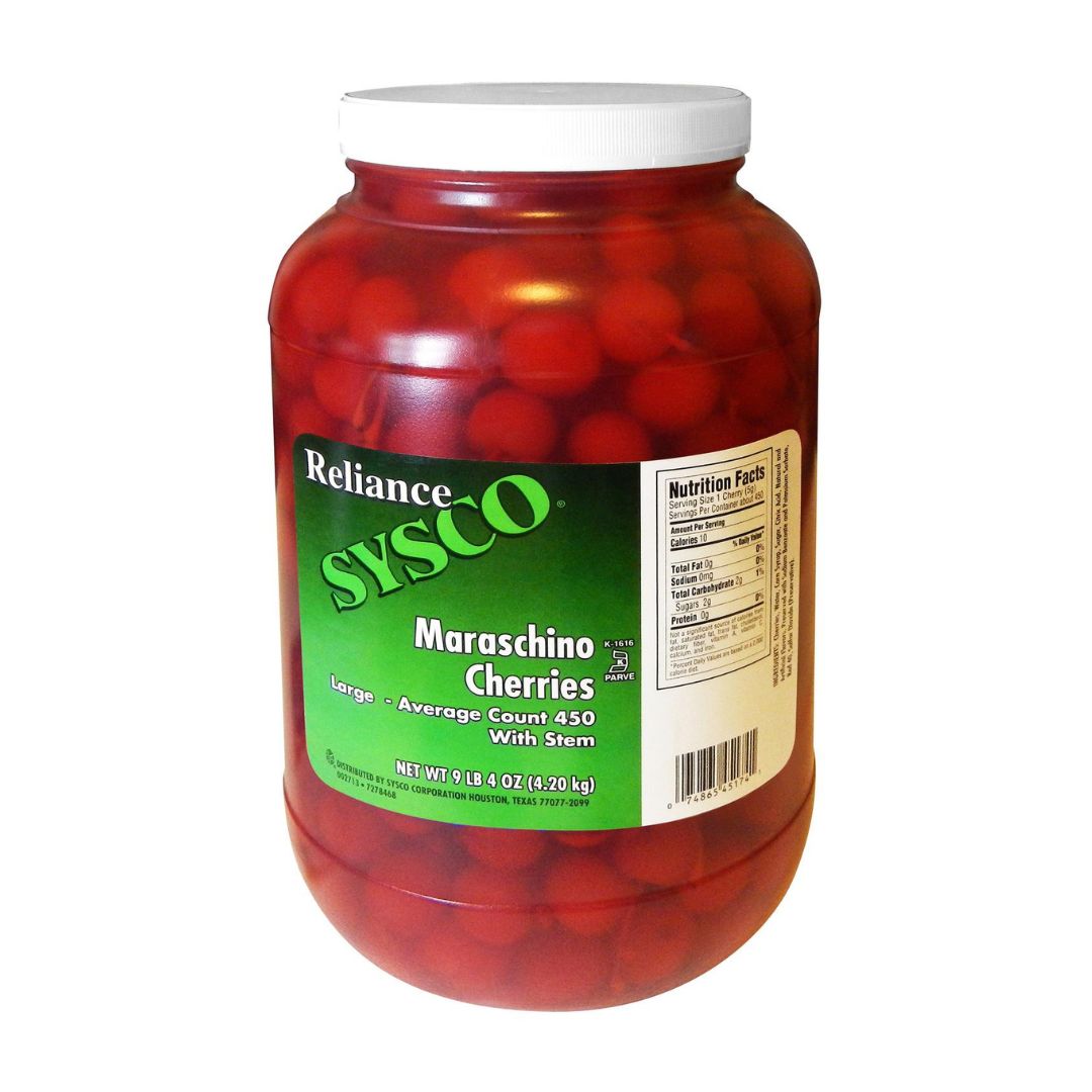 CHERRY MARASCHINO STEM 128 oz 4/C