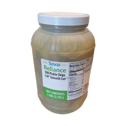 SYSCO RELIANCE DILL PICKLE CHIPS 1/8" SMOOTH CUT 1 GAL / 4