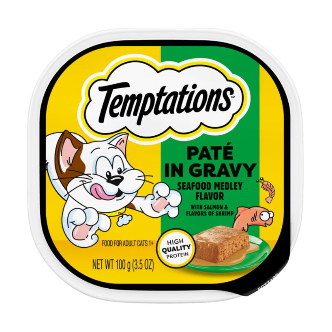 TEMPTATION Seafood Medley Flavor Paté in Gravy 3.5oz / 24