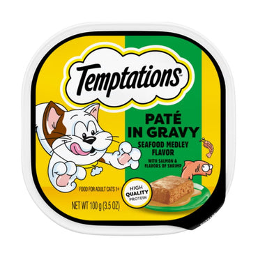 TEMPTATION Seafood Medley Flavor Paté in Gravy 3.5oz / 24