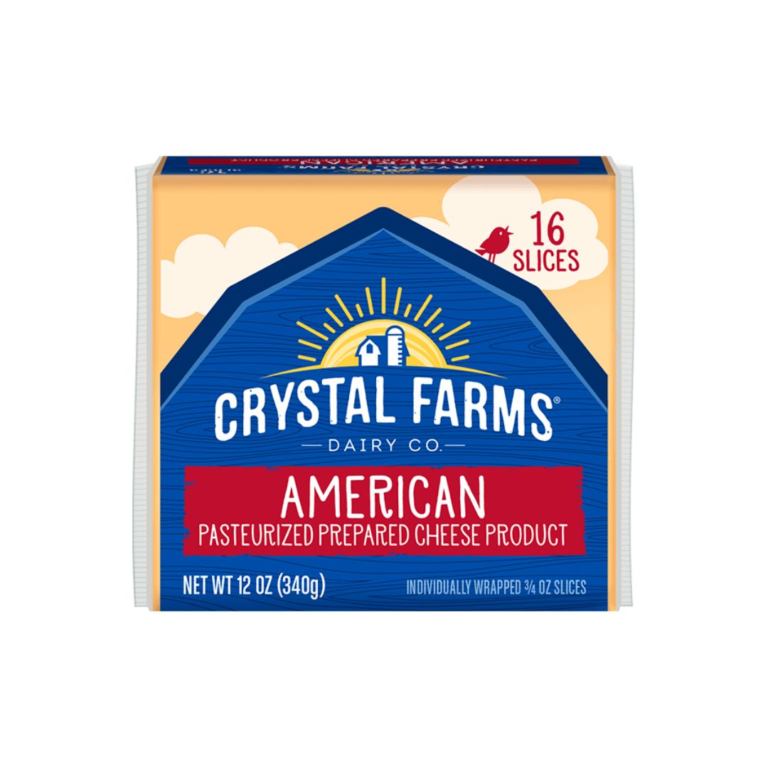CRYSTAL FARMS AMERICAN IWS SINGLES 12-SLICES 8OZ / 12